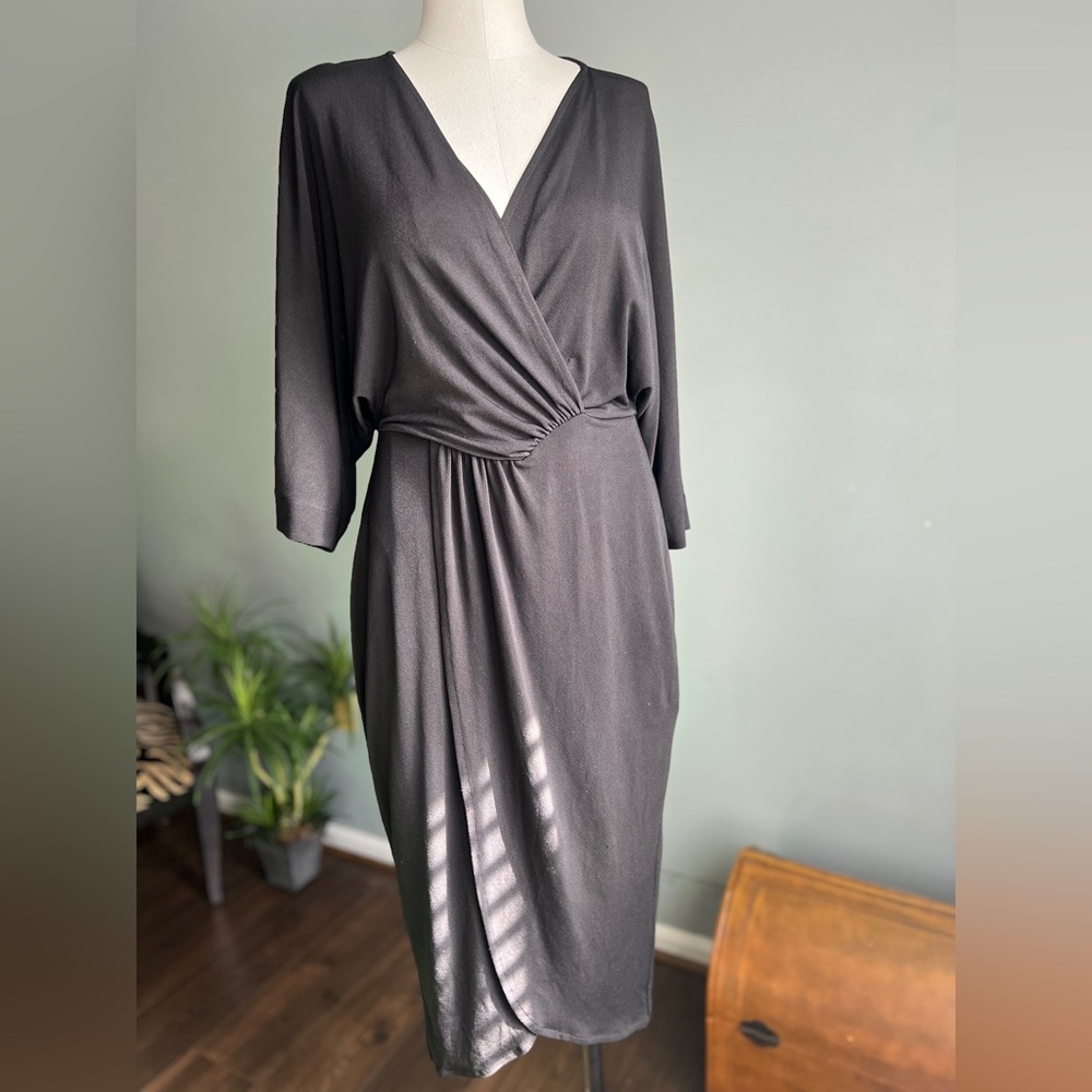 Express Black Stretch Faux Wrap Women’s Dress Size Small